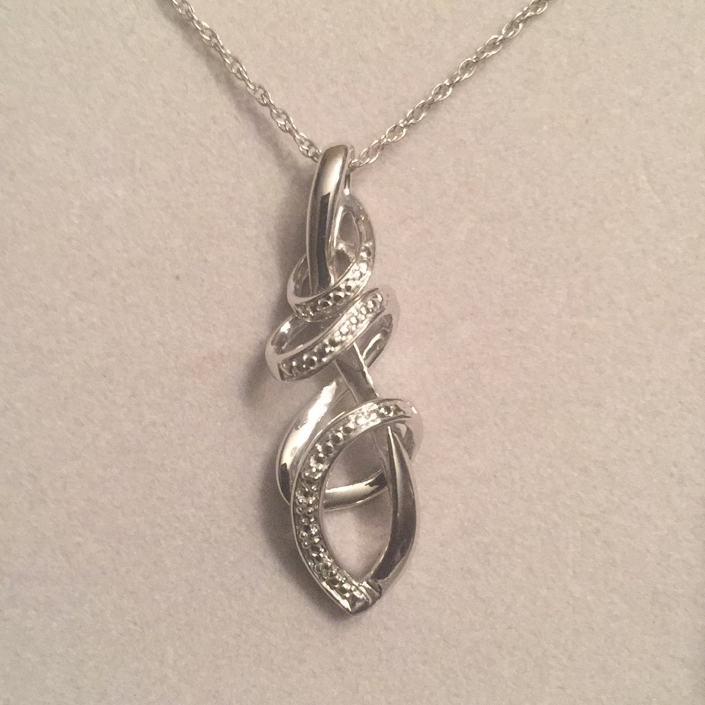 COPY - Zales Sterling-silver necklace w/ diamond accents